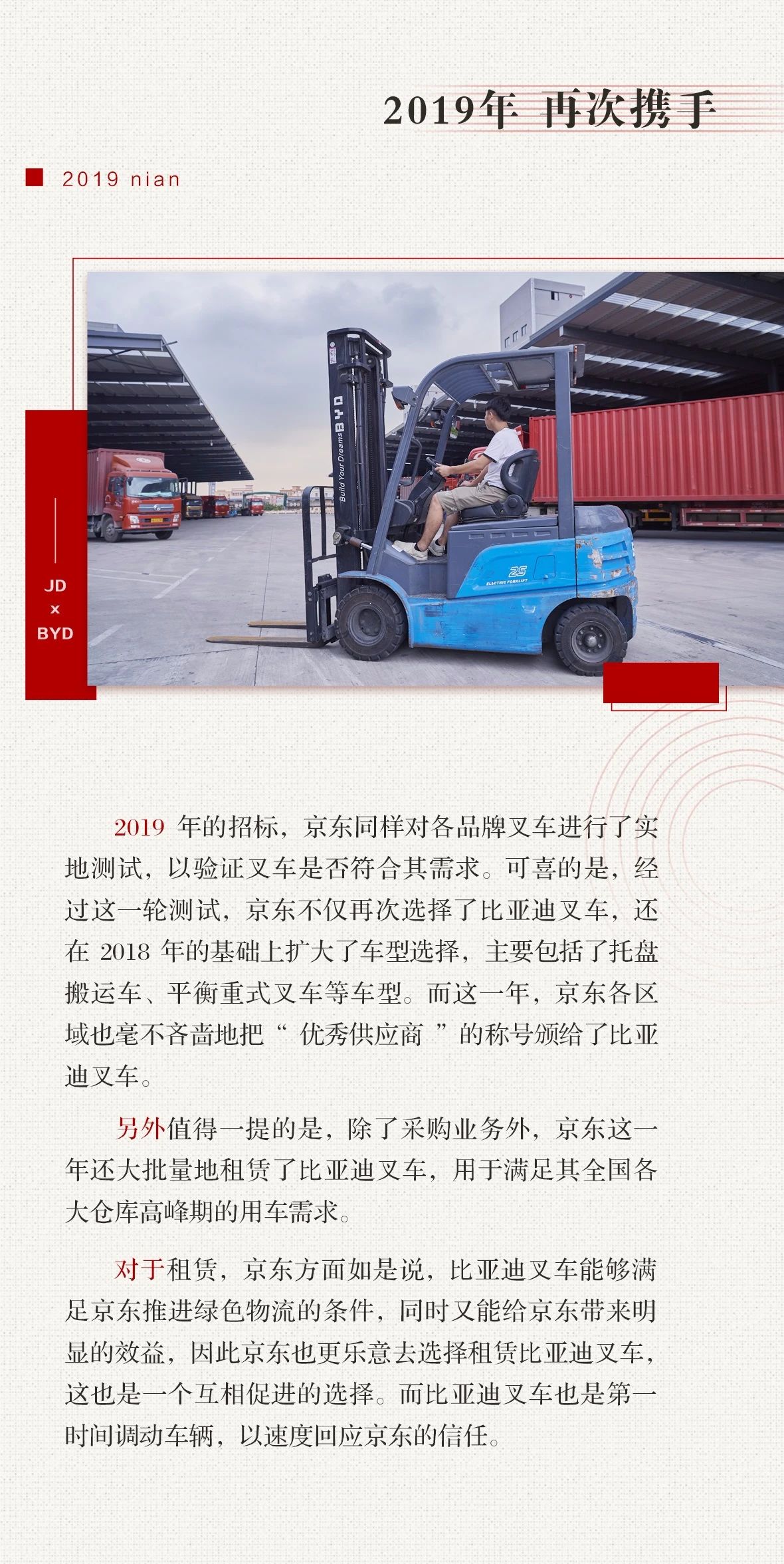 京東&比亞迪叉車(chē)再度達成戰略合作！這組CP攜手三年經(jīng)歷了什么？